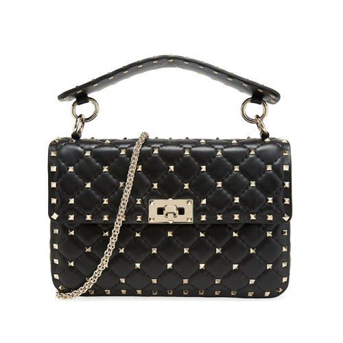  Valentino/华伦天奴 女士黑色牛皮单肩包 SW2B0122NAP 0NO