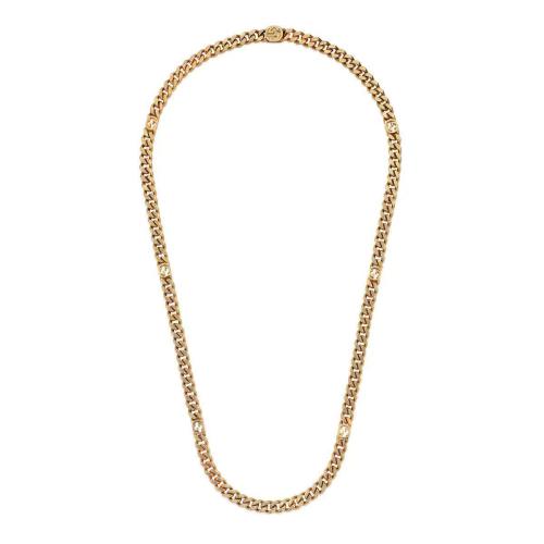  GUCCI古驰 22年秋冬 女士 互扣式双G长款项链 702274 I4600 8005