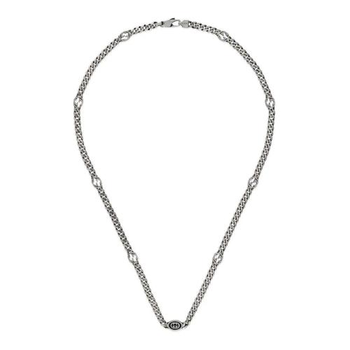 GUCCI古驰 22年秋冬 男士 互扣式双G细版项链 678661 J8410 8191 预定商品2-6周发货