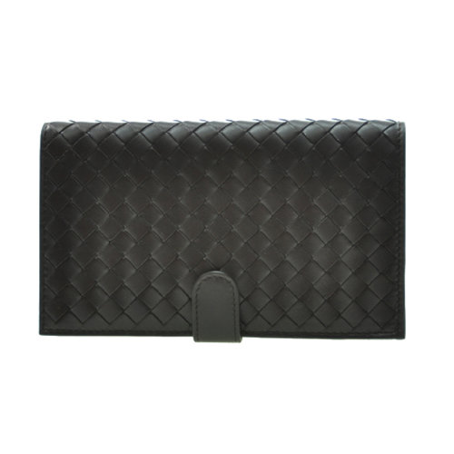 Bottega Veneta/葆蝶家 时尚百搭 黑色羊皮钱包 114074V001N2040 HJH0022B