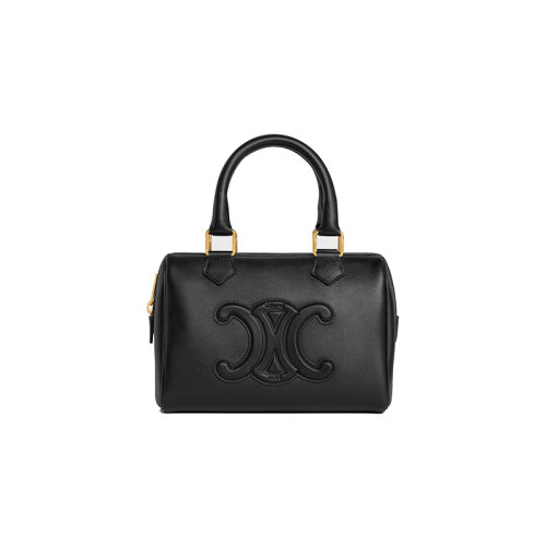 CELINE/赛琳 23春夏新款 女士黑色小牛皮拉链开合调节肩带单肩斜挎包197583DU3.38NO