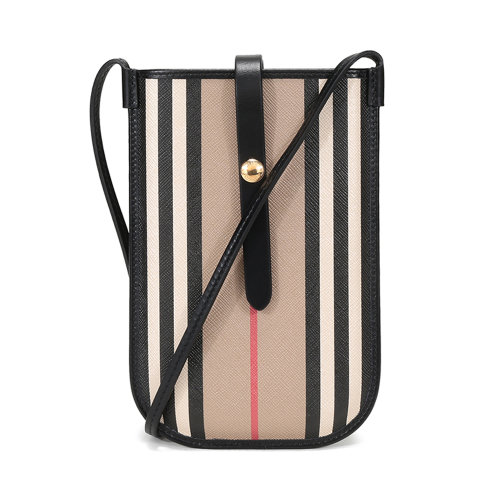 BURBERRY/博柏利 女士米色帆布经典格纹手机包 8026002