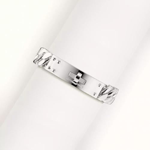  HERMES爱马仕 22年秋冬 女士 手链 Bracelet Kelly Gourmette， grand modele H120432B 00LG