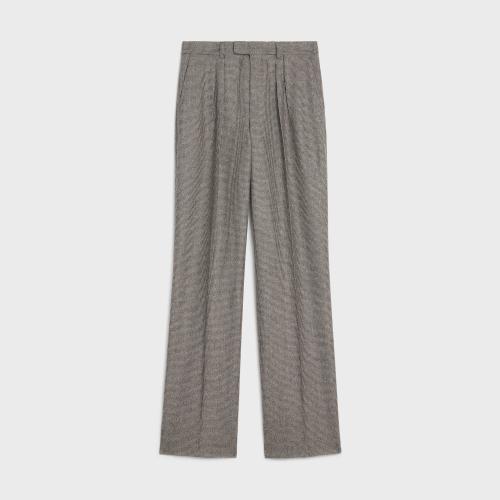  CELINE赛琳思琳 22年秋冬 女士 休闲裤 MARGARET法兰绒长裤 2P666497R.19EF