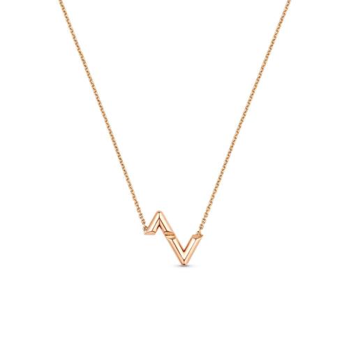  LV路易威登 22年秋冬 女士 吊坠 LV VOLT 1*w*8K金项链 Q93809 预定商品2-8周发货
