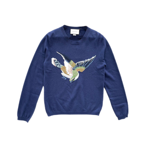 GUCCI古驰 女孩蓝色羊毛毛衣 co蓝色 L码 hbl