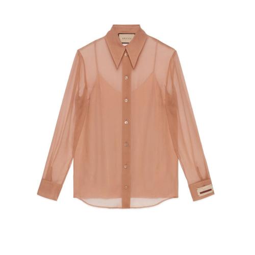  GUCCI古驰 22年秋冬 女士 真丝雪纺衬衫 679295 ZHS57 2468