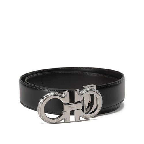 Salvatore Ferragamo/菲拉格慕 【22秋冬新款】 男士牛皮革可裁剪GANCINI板扣式双面皮带腰带3.5cm 670141