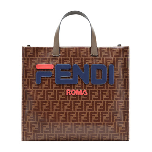 FENDI/芬迪 FENDI x FILA联名限量款 中性款式小牛皮Fendi标识手提包