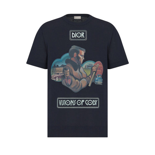 DIOR/迪奥 22年春夏新款 男士黑色纯棉宽松版型短袖POLO衫293M652AT442_C586