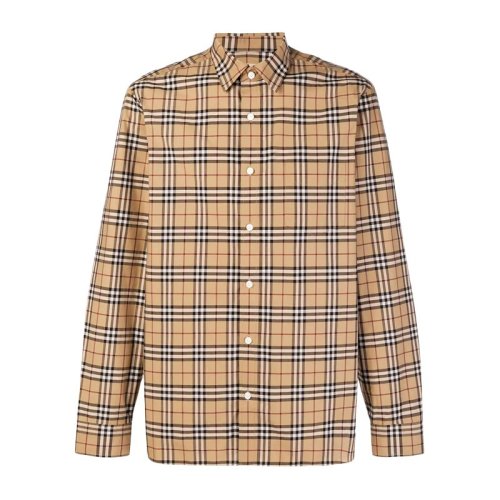  BURBERRY/博柏利 男士卡其色棉质长袖衬衫 8003102 PLFSX