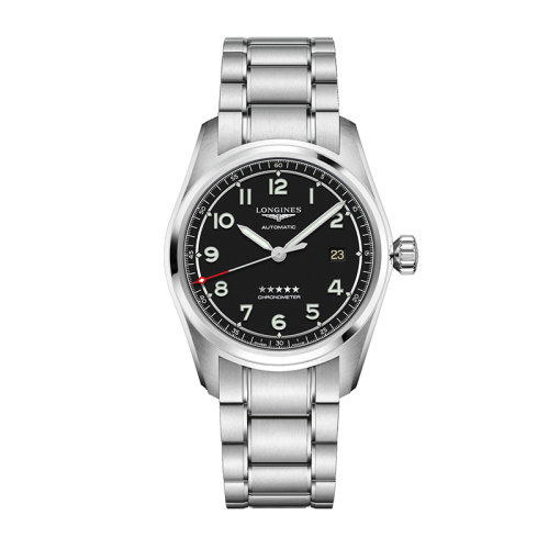 LONGINES/浪琴 先行者系列 男士哑光黑自动机械精钢防表壳表带刮蓝宝石水晶镜面腕表40毫米L3.810.4.53.6