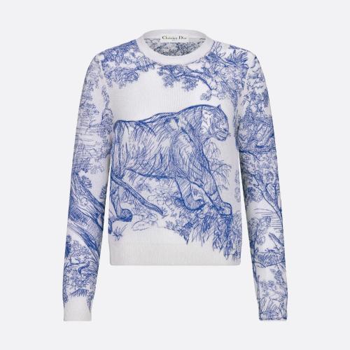  DIOR迪奥 22年秋冬 女士 针织衫 Pull brode Dioriviera 214S4_M118_X5882