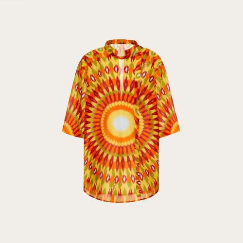  VALENTINO华伦天奴 22年秋冬 女士 连衣裙 ROBE COURTE EN VOILE A_VEC IMPRIMé ROUND RAIN 1