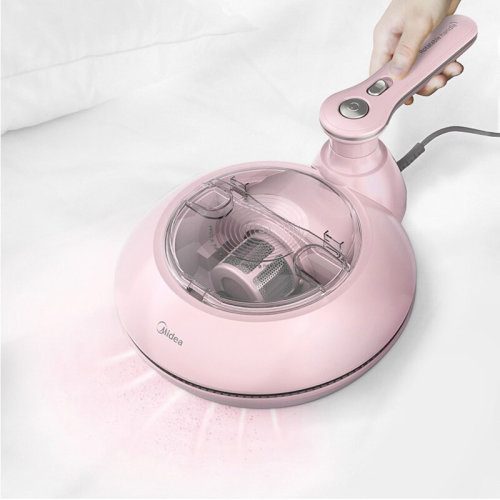 Midea/美的 MT3除螨仪 有线手持床上家用吸尘器 冰莹粉 紫外线杀菌除螨