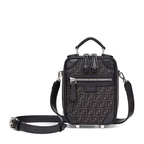 FENDI/芬迪 迷你旅行包 FF提花布料手袋聚脂钎维/配皮7VA542AG0N