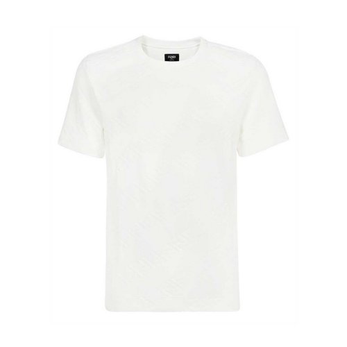 FENDI/芬迪 男士白色棉质短袖T恤 FY0936 AHCA F0QA0 PLFSX