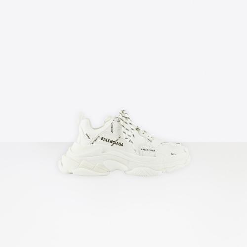  BALENCIAGA巴黎世家 22年春夏 女士 休闲运动鞋 Allover Logo Triple S 运动鞋 524039W2FA1901 预定商品1-3周发货