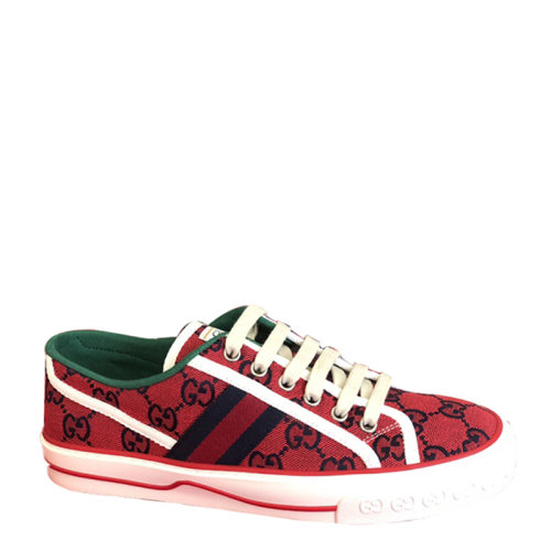 Gucci古驰  女士红色限量老花帆布运动鞋