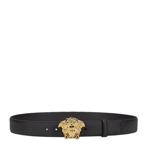 VERSACE 范思哲 男士 黑色美杜莎头像扳扣皮革腰带 男士腰带 DCU4140-DVTP1-D41OT