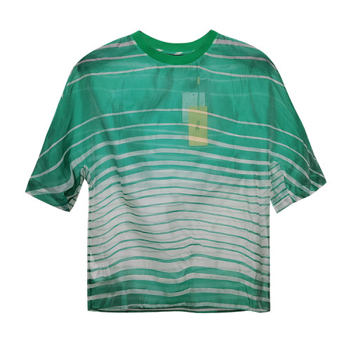 Emporio Armani/安普里奥阿玛尼 男士绿色条纹短袖T恤