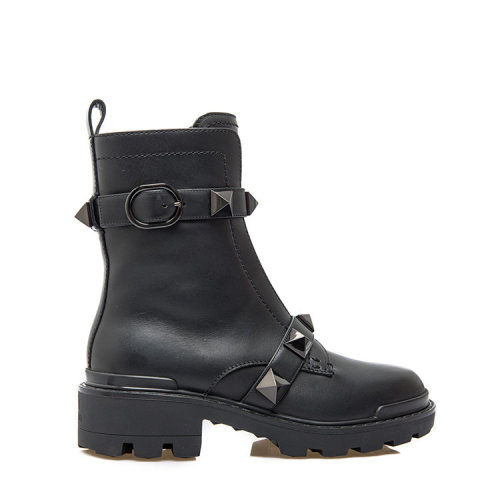 VALENTINO/华伦天奴 女士黑色皮革短靴 WW2S0CJ3FYP0NO