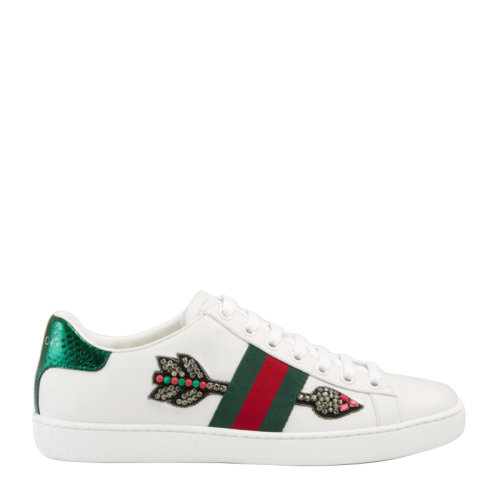 GUCCI/古驰 女士Ace箭头贴花刺绣低帮休闲运动鞋板鞋小白鞋女鞋