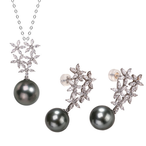 GeleiStory/GeleiStory真我系列14k金雪花大溪地海水珍珠套装 店铺特惠