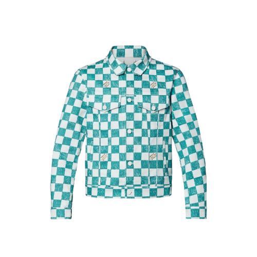  LV路易威登 22年秋冬 男士 夹克 DAMIER 牛仔卡车夹克 1A9A1X 1A9A1Y 1A9A1Z 1A9A20 1A9A1U 1A