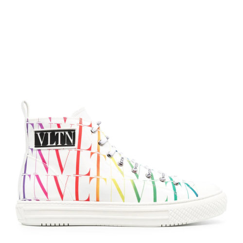 VALENTINO 华伦天奴 男士 鞋靴 高帮字母LOGO印花休闲板鞋 男士休闲运动鞋