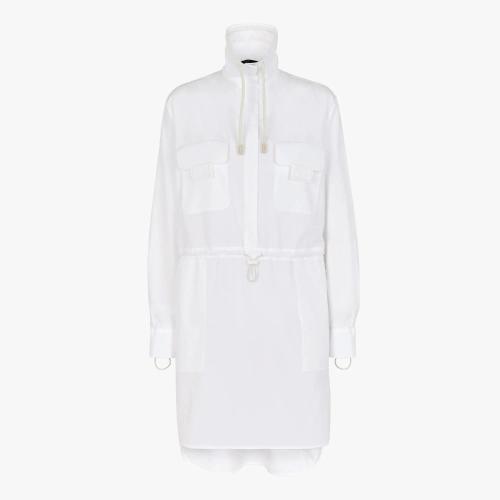  FENDI芬迪 22年秋冬 女士 连衣裙 白色棉质连衣裙 FDC574AFLKF0ZNM