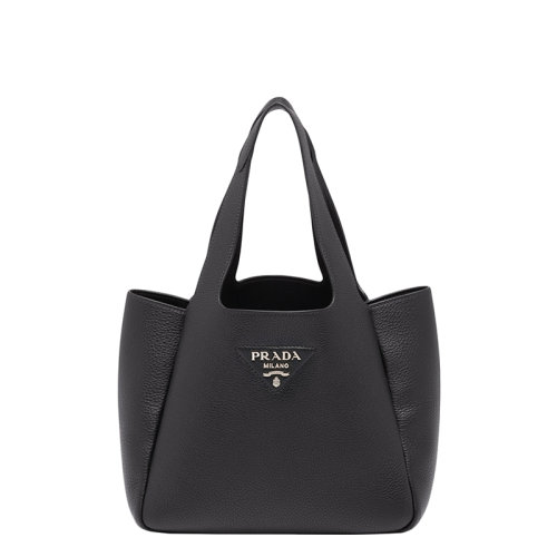 PRADA/普拉达 22年新款 女士黑色纳帕皮革三隔层拼接手提包1BG335_2DKV_F0002_V_OOM