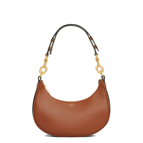 CELINE/赛琳 AVA系列 女士中号黄褐色光滑小牛皮单肩手提腋下包196923DGQ.04LU