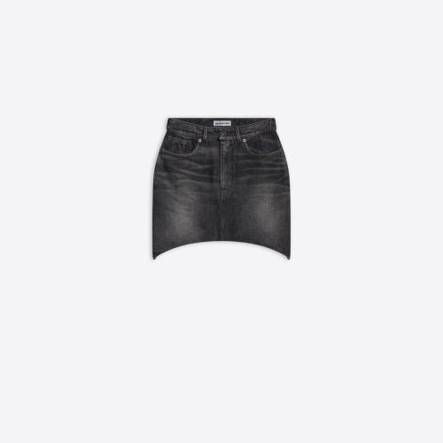  BALENCIAGA巴黎世家 22年春夏 女士 半身裙 Women's Hourglass Skirt  in Black 675236TJW7890 预定商品1-3周发货