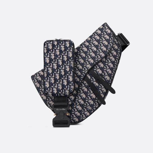  DIOR迪奥 22年秋冬 男士 单肩包 大号马鞍包 1ADPO211YKY_H27E 预定商品1-3周发货