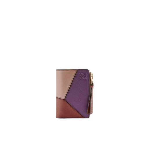  LOEWE罗意威 22年秋冬 女士 钱包 Puzzle slim zip bifold wallet in classic calfskin C510P3