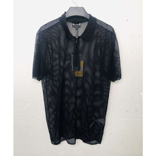 Emporio Armani/安普里奥阿玛尼 黑色网状男士短袖上衣