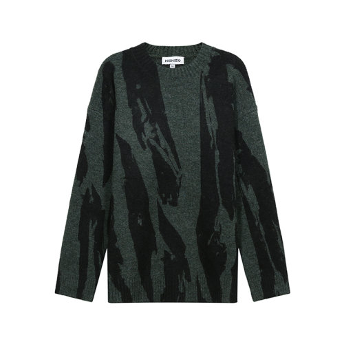 KENZO/高田贤三 男士针织衫/毛衣 男士腈纶Pleat Camo圆领长袖针织衫套头衫毛衣 5PU605 3CE