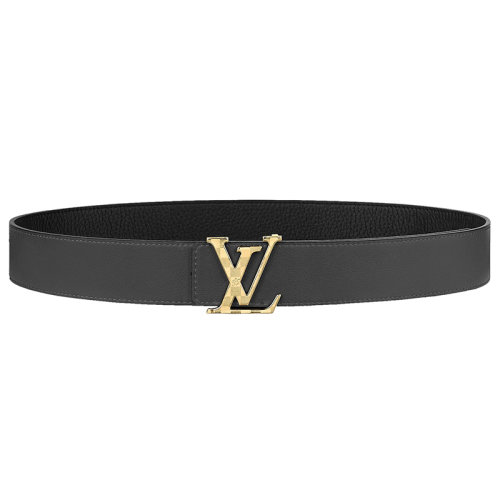 Louis Vuitton/路易威登 男士黑色和灰色小牛皮金扣双面腰带40毫米M0333U