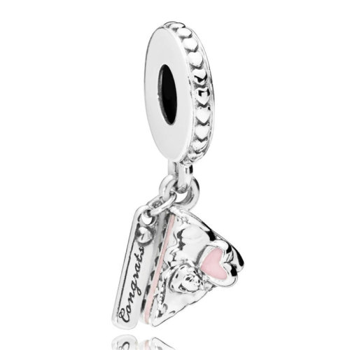 PANDORA/潘多拉 女士银粉色925银珐琅庆典蛋糕串珠 797258ENMX