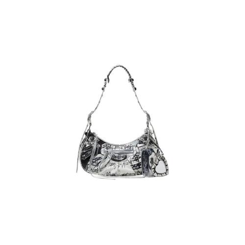  BALENCIAGA巴黎世家 22年秋冬 女士 单肩包 Le Cagole Graffiti 小号单肩包 671307210GB9060