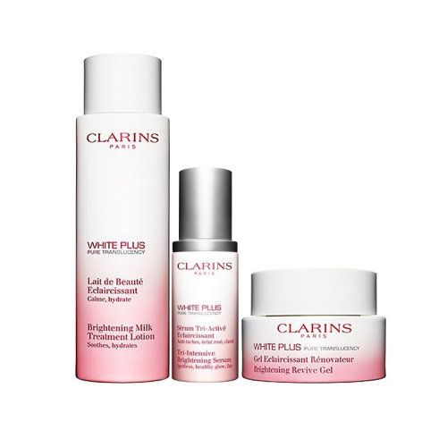 CLARINS/娇韵诗美白三件套新版(透白光感乳液75ml,三重透白光感精华50ml,透白光感面膜晚霜50ml)