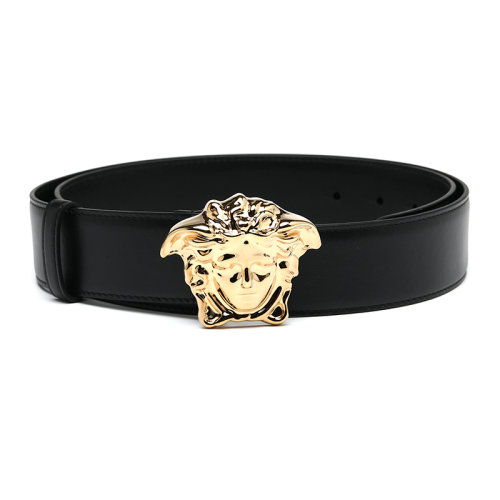 VERSACE/范思哲 美杜莎金属头带扣式牛皮革女士腰带皮带DCDD259DVTFN