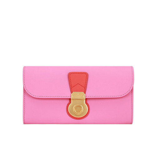 BURBERRY/博柏利 巴宝莉女包 女士翻盖驼色牛皮金属锁扣长款钱包 40678481