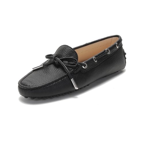  Tod’s/托德斯 女士黑色牛皮革平跟单鞋 XXW0FW05030 5J1 9998 PLXSX