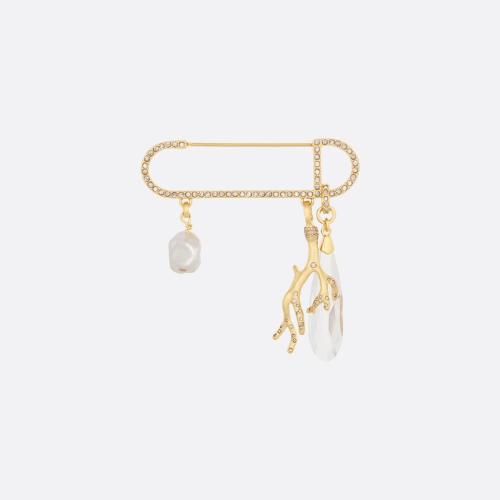 DIOR迪奥 22年秋冬 男士 胸针 珊瑚造型吊饰胸针 V1014HOMGM_D908