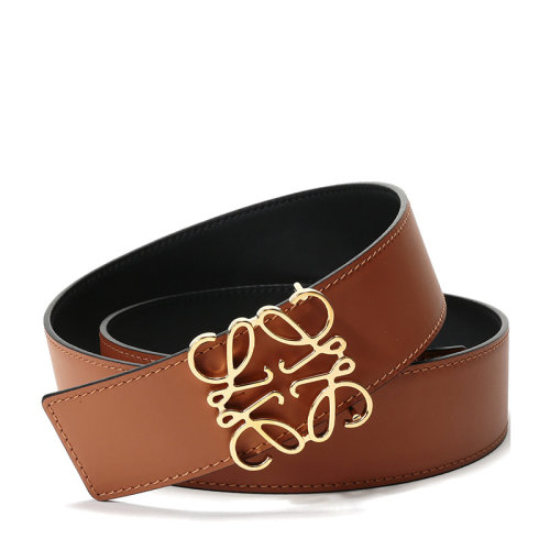 LOEWE/罗意威 男女通用款牛皮革Anagram板扣式双面皮带腰带 515 01 010