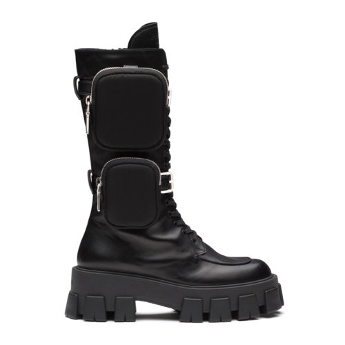 PRADA/普拉达 女士黑色直筒长靴 女鞋1W828L-07I-F0002-F-055
