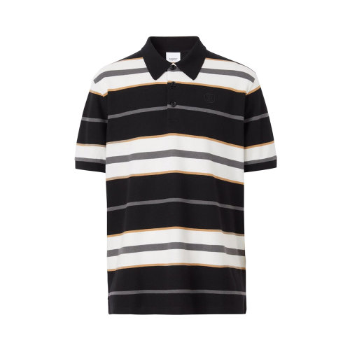BURBERRY/博柏利 男士拼色棉质混纺羊绒字母刺绣条纹polo衫 8048023