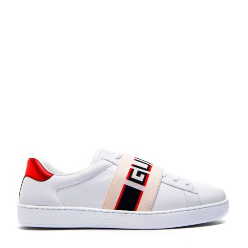 GUCCI/古驰 Ace系列男士牛皮LOGO条纹休闲运动鞋小白鞋板鞋男鞋 多色可选